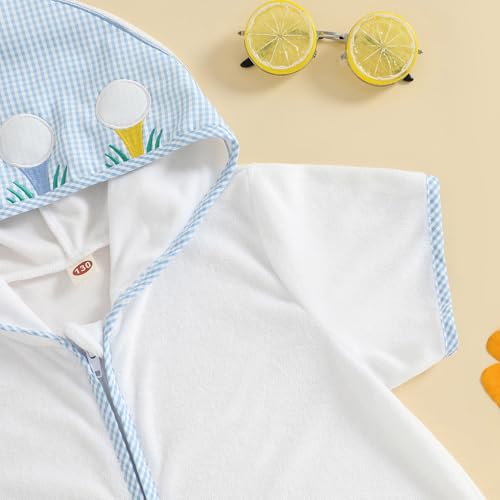 Image of Kids Toddler Swim Cover Up Girls Boys Beach Swimsuit Coverup Terry Zipper Bathing Suit Cover Ups Swimwear