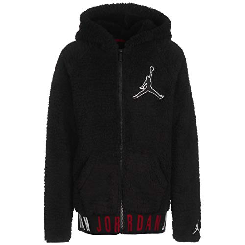 Nike Jordan Say Word Sherpa Boy s Hoodie (Black, M (10-12))