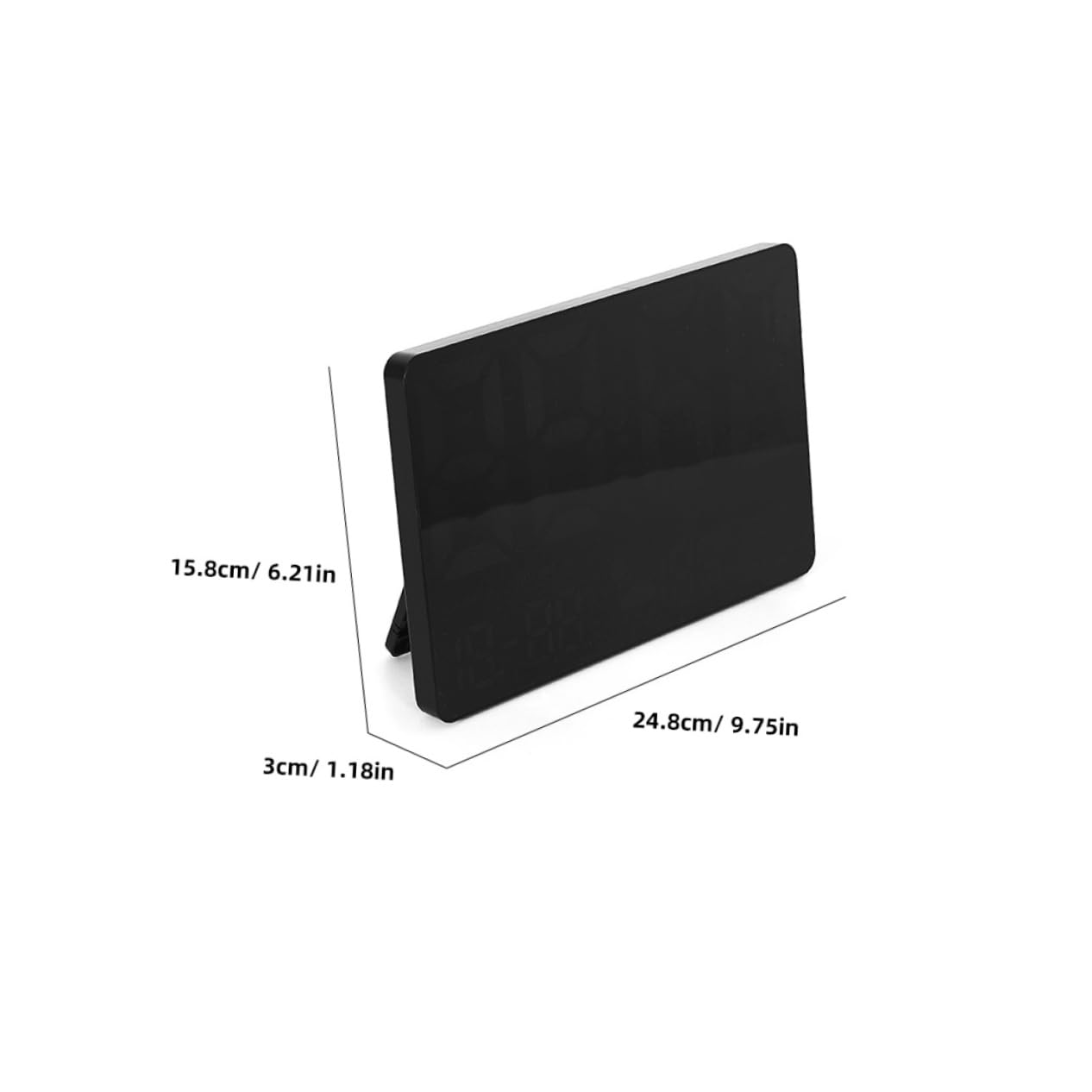 Happyyami Large Digital Wall Clock Temperature Humidity Led Display Weather Forecast Office Clock