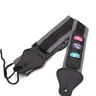 HUIOP Sangle d’épaule basse pour guitare électrique/acoustique réglable avec 3 supports de choix de guitare,ceinture en nylon tressé,extrémités en cuir PU + 3pcs,choix en celluloïd,épaule de gui - Les Beatles, Paul McCartney, John Lennon, RIngo Starr, George Harrison HUIOP Sangle d'épaule basse pour guitare électrique/acoustique réglable avec 3 supports de choix de guitare,ceinture en nylon tressé,extrémités en cuir PU + 3pcs,choix en celluloïd,épaule de gui – Image 5