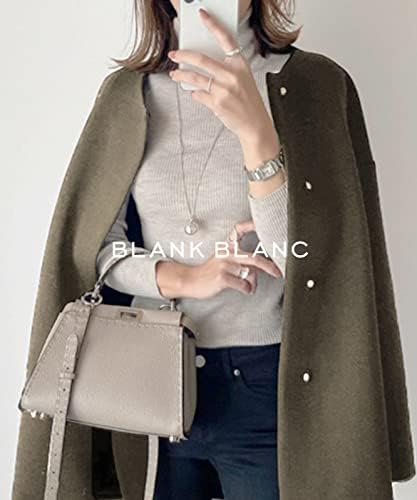 Amazon | [ブランクブラン］ノーカラー ミドル丈 コート レディース