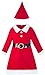 Lilax Girls' Holiday Christmas Santa Dress with Hat