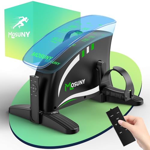 Pedales Estaticos, 2026 Pedales Estaticos Personas Mayores con Resistencia + Velocidad, Mini Bicicleta Estática para Ancianos, Pantalla Grande&Tapete Antideslizante, Ejercicios para Hogar y la Oficina