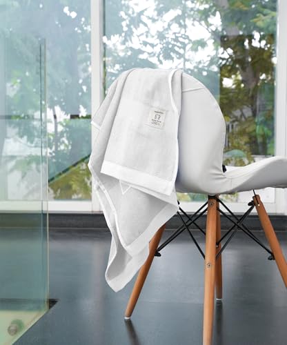 Image of Doctor Towels, World's First Banana Terry Bath Towel, 400 GSM | Dermatologist Tested for Sensitive Skin | 60 x 120 cm Towels for Bath Large Size | Clinically Tested to Help Reduce Acne - White