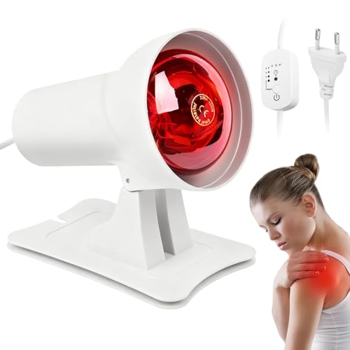 Lampada a infrarossi, 150 Watt, in alluminio, portatile, con timer, lampada a LED regolabile, lampada a infrarossi, per campeggio, escursionismo, pesca notturna e uso quotidiano (480 mA 400 min)