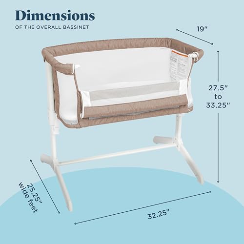 Image of Baby Delight Beside Me Serenity Bassinet, Mocha Tweed