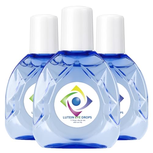 BUIE Lutein Eye Care Drops – Daily Hydration & Comfort for Dry, Tired Eyes – Preservative-Free, Lens-Friendly Formula – 0.5 fl oz (Pack of 3)