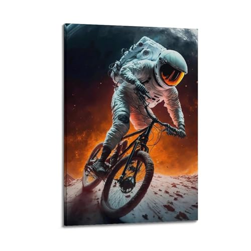 Toile cycliste martien pour revitaliser un mur blanc de chambre