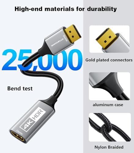 Adaptador DisplayPort a HDMI Uni-Direccional 4K@60Hz miniatura 6
