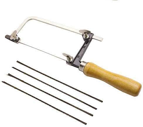 LTKJ Adjustable Hand Jewelry Saw Frame Sawbow with 48pcs Assorted Jewelers Saw Blades Professional Jewelry Making Kit