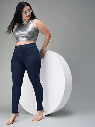 Image of Miss Chase A+ Women's Bootcut High Rise Regular Length Stretchable Denim Jeans