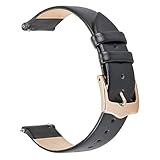 【Longitud de muñeca adecuada】Longitud de la correa de reloj de cuero de 20 mm: correa corta: 78 mm (sin hebilla), correa larga: 120 mm, se puede ajustar a la muñeca de 6.38" a 8.34" aprox. El grosor de la correa del reloj es de 2,3 mm aproximadamente, no se ajusta a los RELOJES GRUESOS.