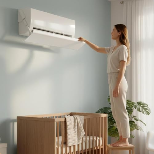 Deflector de aire acondicionado con guía ajustable de viento 90 cm 7
