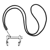 LjwZekyrnt Piercing nasal para buceo, ajustable de aleación de aluminio, profesional, con correa para el cuello (plata)