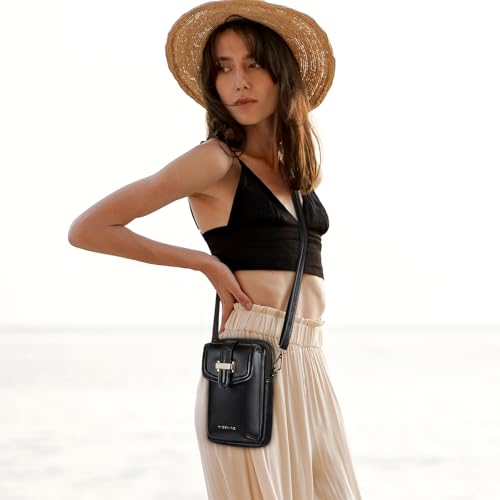 Missnine Small Crossbody Bags for Women Vegan Leather Cell Phone Purses Trendy RFID Wallet Purses with Adjustable Strap2