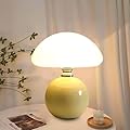 DKCONONY Mushroom Lamp for Bedroom Living Room,Mushroom Table Lamps for Bedside Night Stands,3 Color Temperature Desk Small Table Lamp,Cute Mini Modern Night Light Lamp,Unique Home Decoration