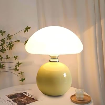 DKCONONY Mushroom Lamp for Bedroom Living Room,Mushroom Table Lamps for Bedside Night Stands,3 Color Temperature Desk Small Table Lamp,Cute Mini Modern Night Light Lamp,Unique Home Decoration