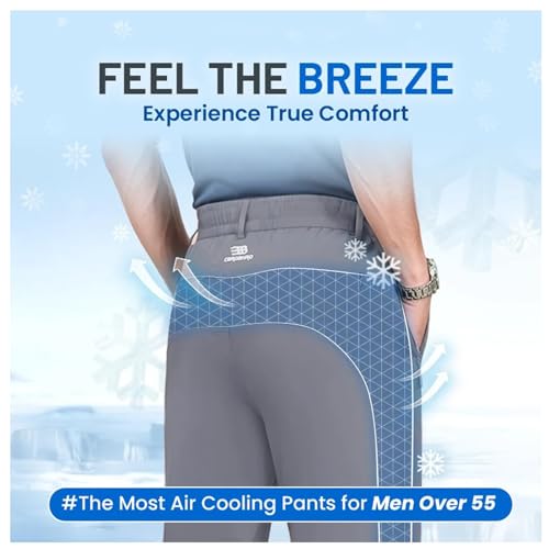 linochic Meshirons - Ice Silk Mesh Panel Casual Pants Quick-Drying and Breathable for Men Over 55+2