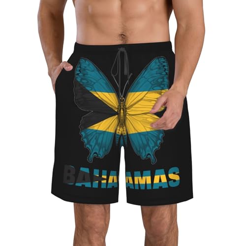 Short de bain homme drapeau Bahamas léger contre la chaleur