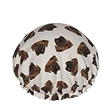 Bonnet de douche bringé Boxer chiens chien bringé Boxer Tan imperméable Double couche élastique bonnet de bain usage domestique bonnet de nuit