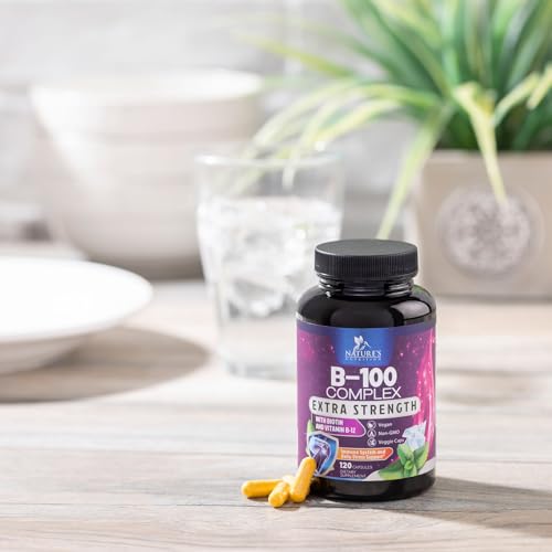 Nature'S Nutrition NNBCOMPLEXPLUS120 Vitamin B Complex Capsules With Vitamins B1 B2 B3 B6 B12 B100 C Biotin Folate & Folic Acid - Supplement thumb #7
