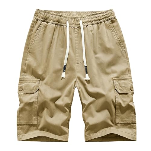 Pantalones cortos cargo holgados de algodón para hombre miniatura 1