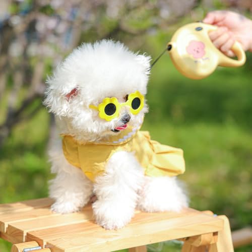 Vestido princesa para perros pequeños talla XL amarillo miniatura 3