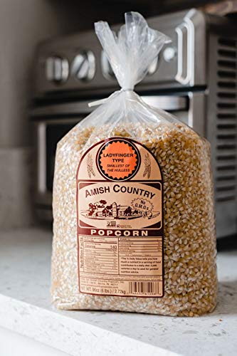 image for Amish Country Popcorn | 6 lb Bag | Ladyfinger Popcorn Kernels | Old Fa