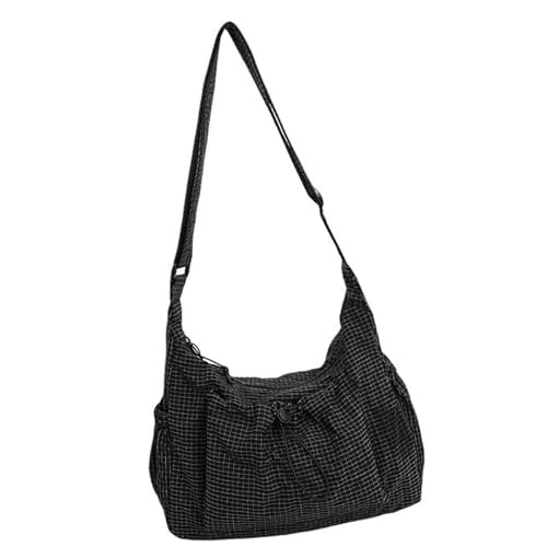 [Rulbelok] Fashionable Shoulder Bag with Reinforced Strap Wear Resistant Cloth Fabric Multipurpose Carryall for Commuting Shoppi