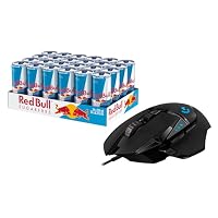Logitech G502 HERO High-Performance Gaming-Maus + Red Bull Energy Drink Sugarfree - 24er Palette Dosen - Getränke ohne Zucker und kalorienarm - Schwarz – Ansicht 1