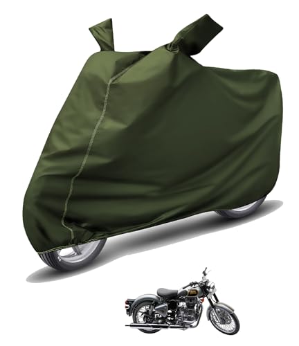 Image of Auto Hub Waterproof Bike Cover Compatible with RE Classic 500 Dustproof, UV Protection Two Wheeler Bike Classic 500 Cover - Green