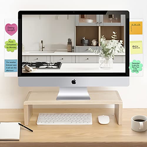 Bedeone 2Pcs Monitor Memo Board, Multifunction Monitor Sticky Note Holder, Extra Thick Acrylic Computer Monitor Memo Board, Transparent Monitor Note Holder, Convenient Office Desk Monitor Accessories #TOP6