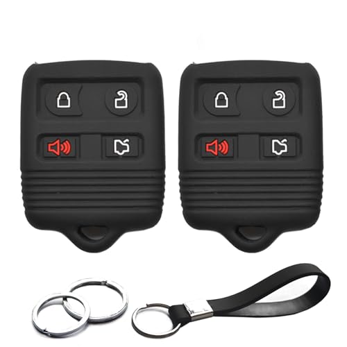 Coque de clé Ford 4 boutons lot de 2 protections de télécommande auto