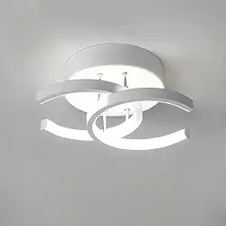 Luminaria de Teto Led, 3 Cores Plafon Teto Pendente, Luz de Led Para Banheiro Quarto Escritório(Branco Quente e Frio) (branco)