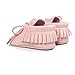 RVROVIC Baby Boys Girls Moccasins Soft Sole Tassels Prewalker Anti-Slip Shoes (M:6~12 Months, PU Pink)