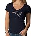 NFL New England Patriots Women's '47 V-Neck Scrum Tee, Midnight, Small