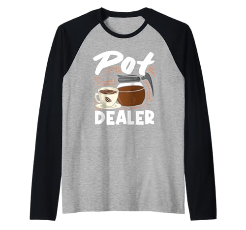 Cafetière pour amateurs de café avec motif humoristique Manche Raglan