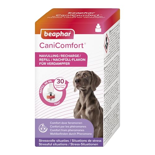 Beaphar | CaniComfort Calming Diffuser Refill | Reduces Separation Anxiety & Stress in Dogs | Helps Ease Fear of Fireworks | Covers 70m² Area | Lasts Up To 30 Days