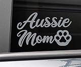 Nashville Decals Aussie Mom Vinyl Decal Laptop Car Truck Bumper Window Sticker, 5.5' x 3.5', Charcoal