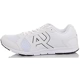 Armani Jeans Runner Monochrom Mesh weiß Trainer, Weiß - weiß - Größe: 25 EU
