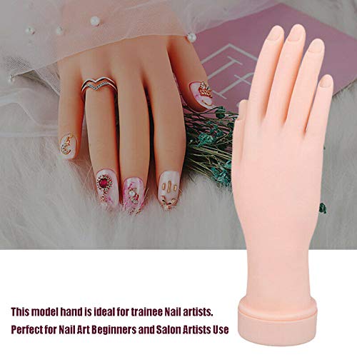 image for TooDeal Practice Hand for Acrylic Nails - 2Pack Nail Art Training Hand