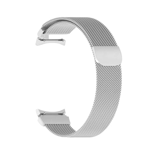 SRMVRNKNNK ���ԂȂ��~���m�o���h Fit For Samsung Fit For Galaxy Watch6 5 4 44mm 40mm 5pro 45mm �X�`�[���X�g���b�v�ɓK��(Silver,For Galaxy 5 pro 45mm)