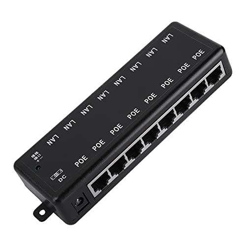DC12V?48V 8 Interfaces Passive PoE Adapter Power Over Ethernet POE Power Supply Module Injector