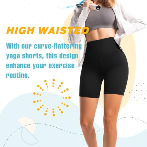 Sanpetix Gym Shorts for Women, High Waisted Cycling Shorts for Runing Yoga Workout Sport Coffee 1 Pack LXL - Image 2