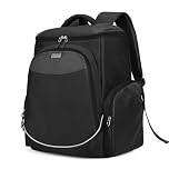 Trunab Console Carry Bag Backpack Compatible with PS5/PS4/PS4 Pro/PS4 Slim/Xbox One X/Xbox One S, Travel Case with Multiple Pockets for 15.6” Laptop, Game Accessories, Black, Patented Design