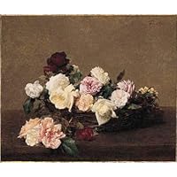 Amazon.co.jp: キャンバス上の絵画 - 8 つの有名なアート油絵 - バラの