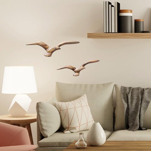Whw Whole House Worlds WHW20240045 Americana Flying Sea Gulls Wall Sculptures thumb #1