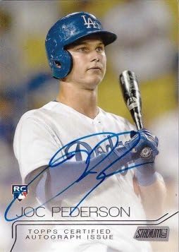 2015 Topps Stadium Club Autographs #SCA-JPN Joc Pederson Certified Autograph Baseball Rookie Card - Near Mint to Mint