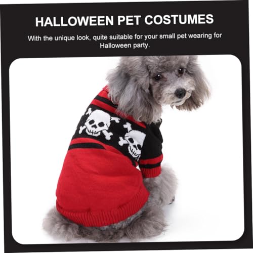Disfraz Halloween para perro talla XL rojo tejido cálido miniatura 3