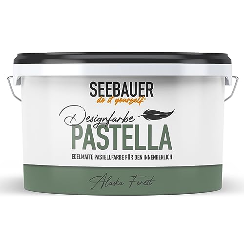 SEEBAUER diy Pastellfarbe PASTELLA Grün 2,5L (Alaska Forest) Edel...